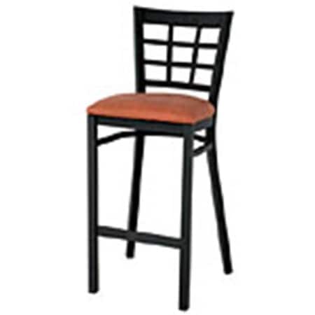 Alston Quality Alston Quality 210-30-BLK-Tan 30 in. H Lattice Back Bar Stool Black Frame 210-30/BLK/Tan